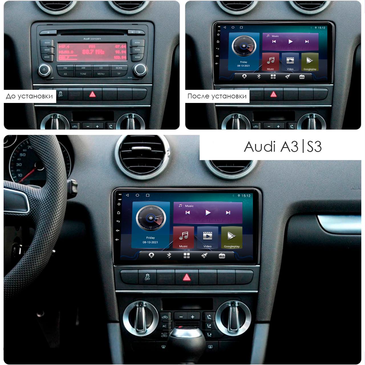 Магнитола штатная Lesko для Audi A3 II (8P) Restyling 2 2008-2013 9" 4/32Gb/ 4G/ Wi-Fi/ CarPlay Premium - фото 3