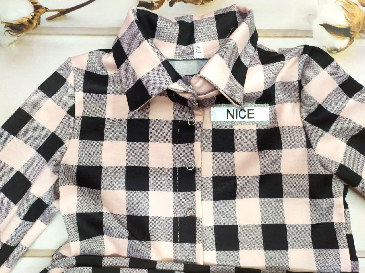 Платье детское PumPoni Вера в клетку с юбкою фатин 128 см Пудровый (0134541/128) - фото 3 Платье детское PumPoni Вера в клетку с юбкою фатин 128 см Пудровый (0134541/128) - фото 3