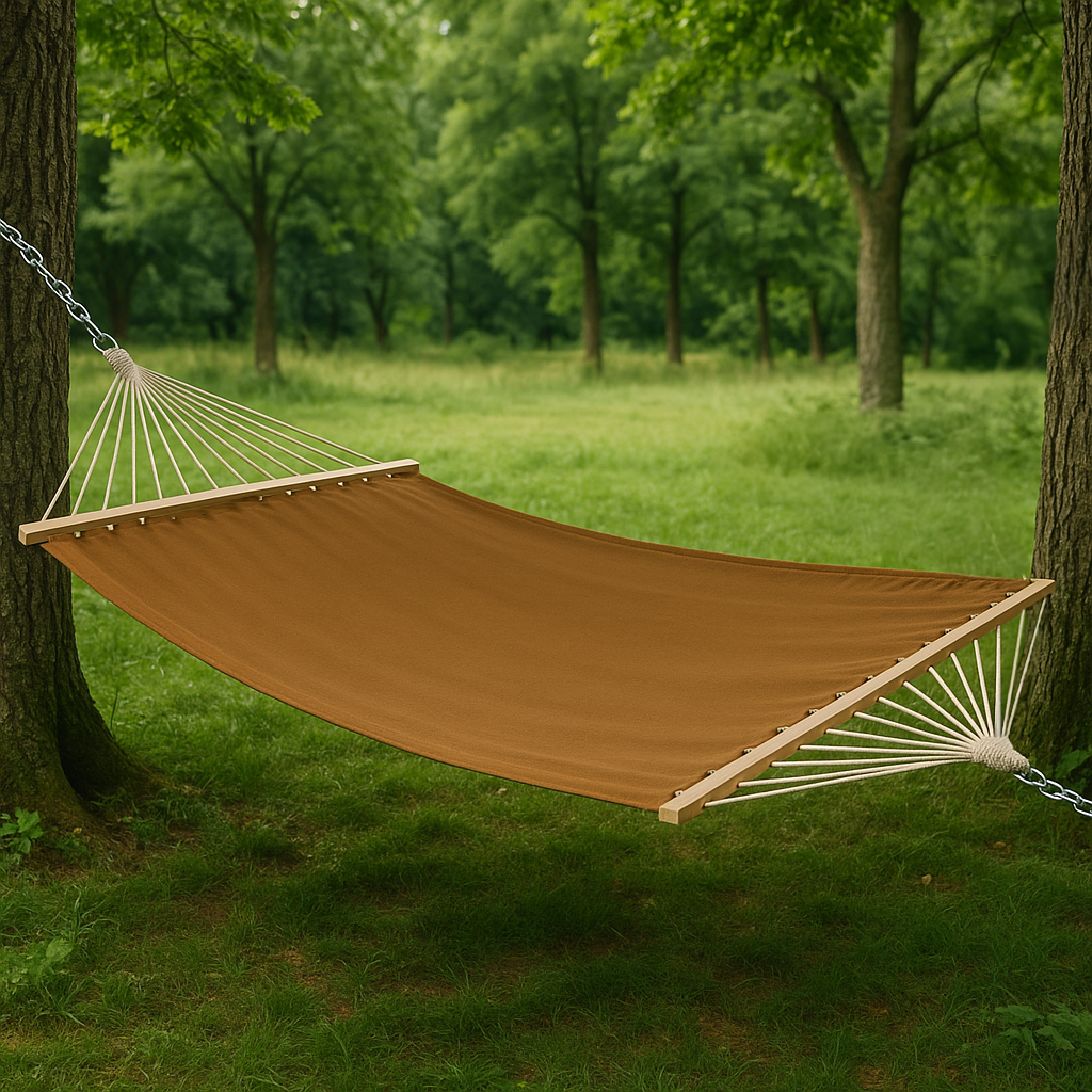 Гамак двомісний зі стійкою WCG WISH XXL 200х150 см Коричневий (2686457464) - фото 2 Гамак двомісний зі стійкою WCG WISH XXL 200х150 см Коричневий (2686457464) - фото 2