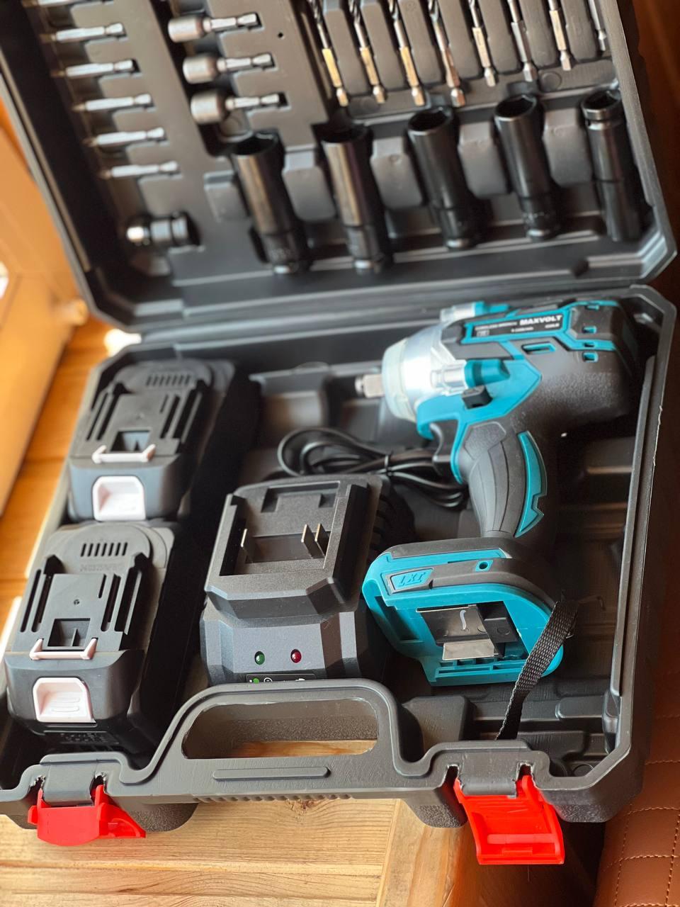 Гайковерт аккумуляторный с набором бит и торцевых насадок 48V - фото 3