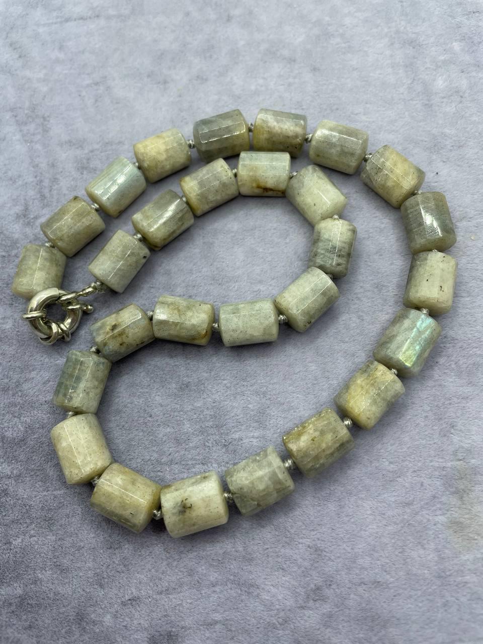 Бусы лабрадор 45 см Зеленый (296)