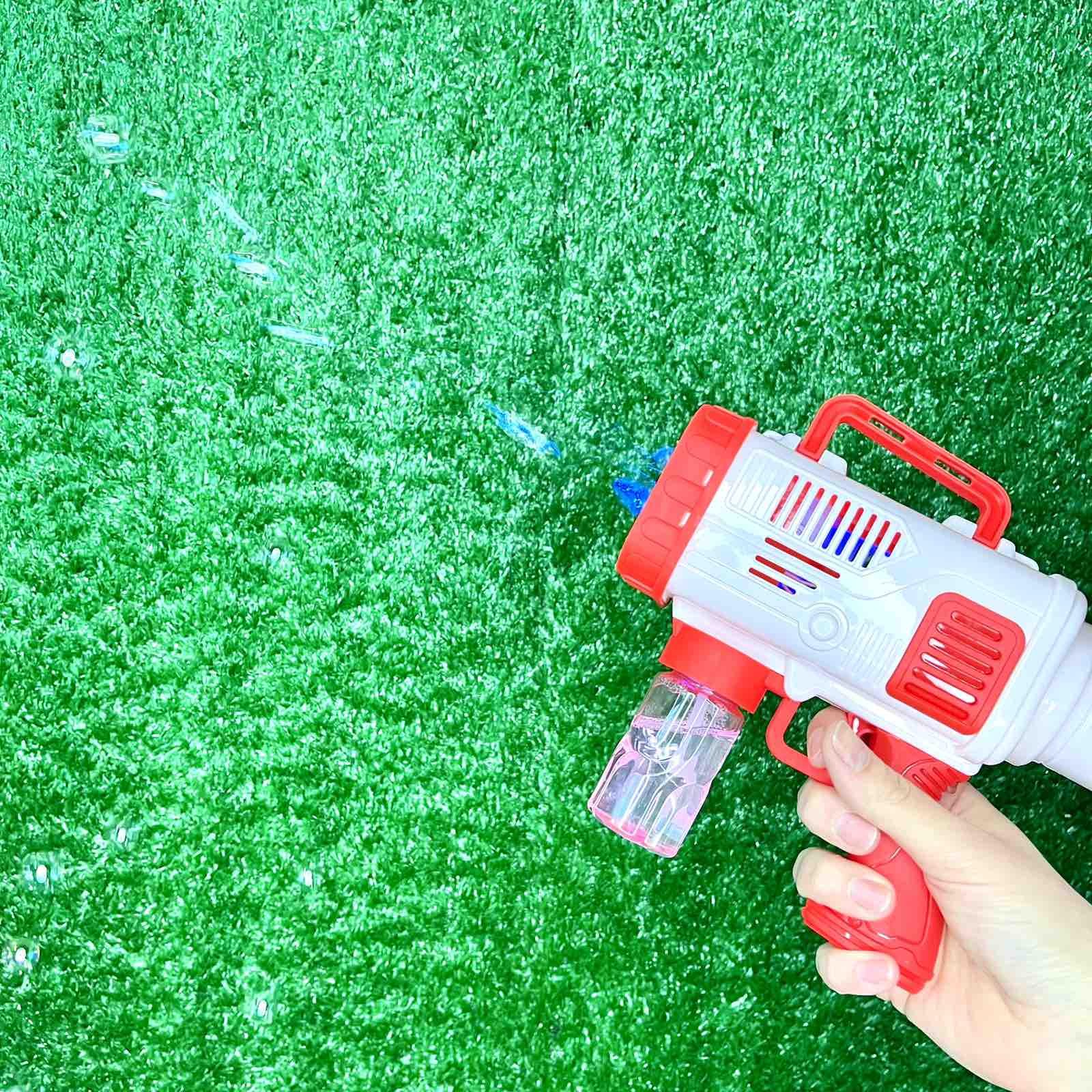 Пистолет для запуска мыльных пузырей светло/запаска 26 см Красный (9835-3) - фото 4