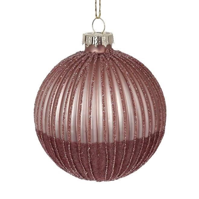 Набор шариков стеклянных новогодних 8 см 6 шт. (12909)