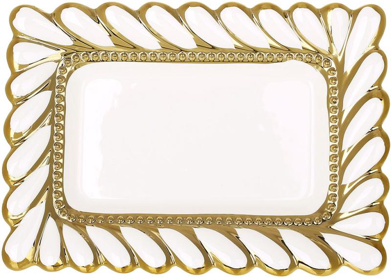 Блюда фарфоровые Gold Luxury Tiffany 2 шт. 31х22 см