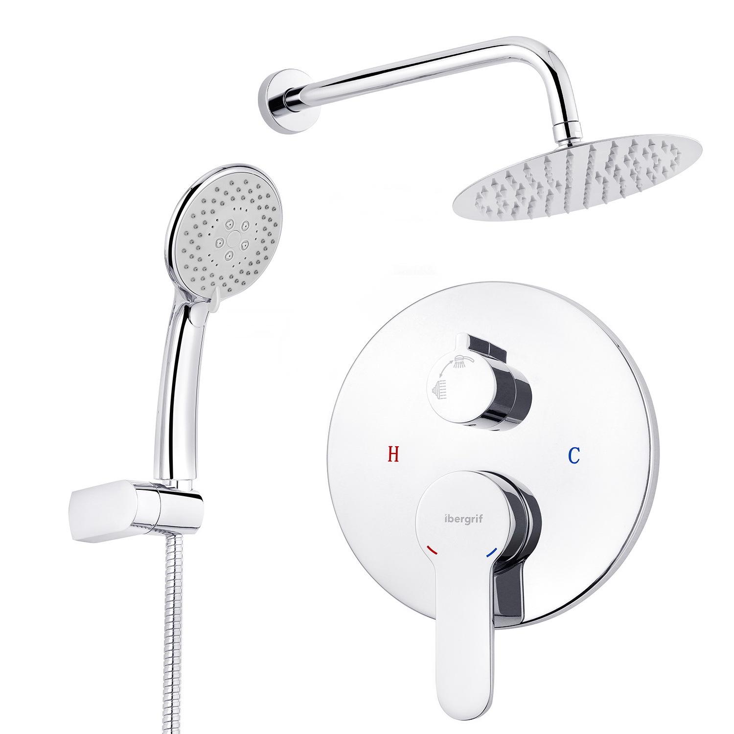 Душевая система скрытого типа IBERGRIF Square M17122 CV028536 Хром (147759)