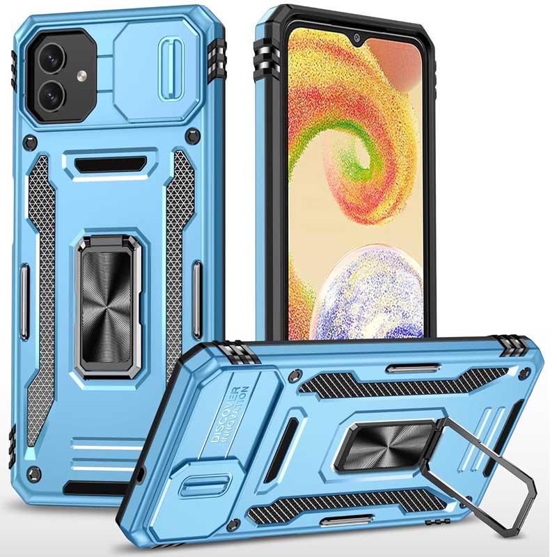 Ударопрочный чехол Camshield Army Ring для Samsung Galaxy A05 Голубой
