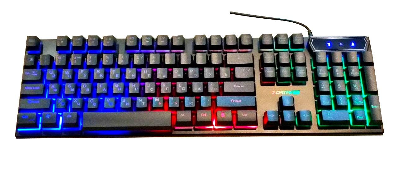 Клавиатура игровая ZORNWEE ZE-510 USB проводная c RGB подсветкой Black (510)