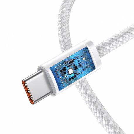 Кабель BASEUS Dynamic Series Fast Charging Type-C to Type-C 100W 2 м White (CALD000302) - фото 6