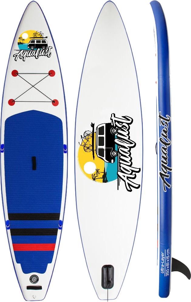 SUP-доска Кон-Тики Touring AquaLust 12,6 2 слоя 381 см Blue - фото 9