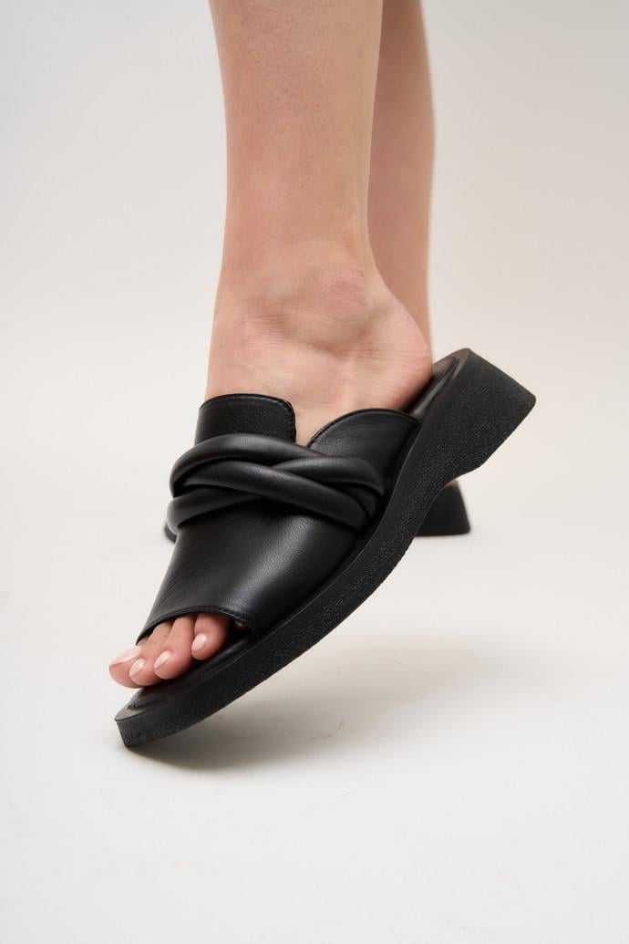 Шлепанцы женские Anna Lucci кожаные р. 36 Черный (176963)