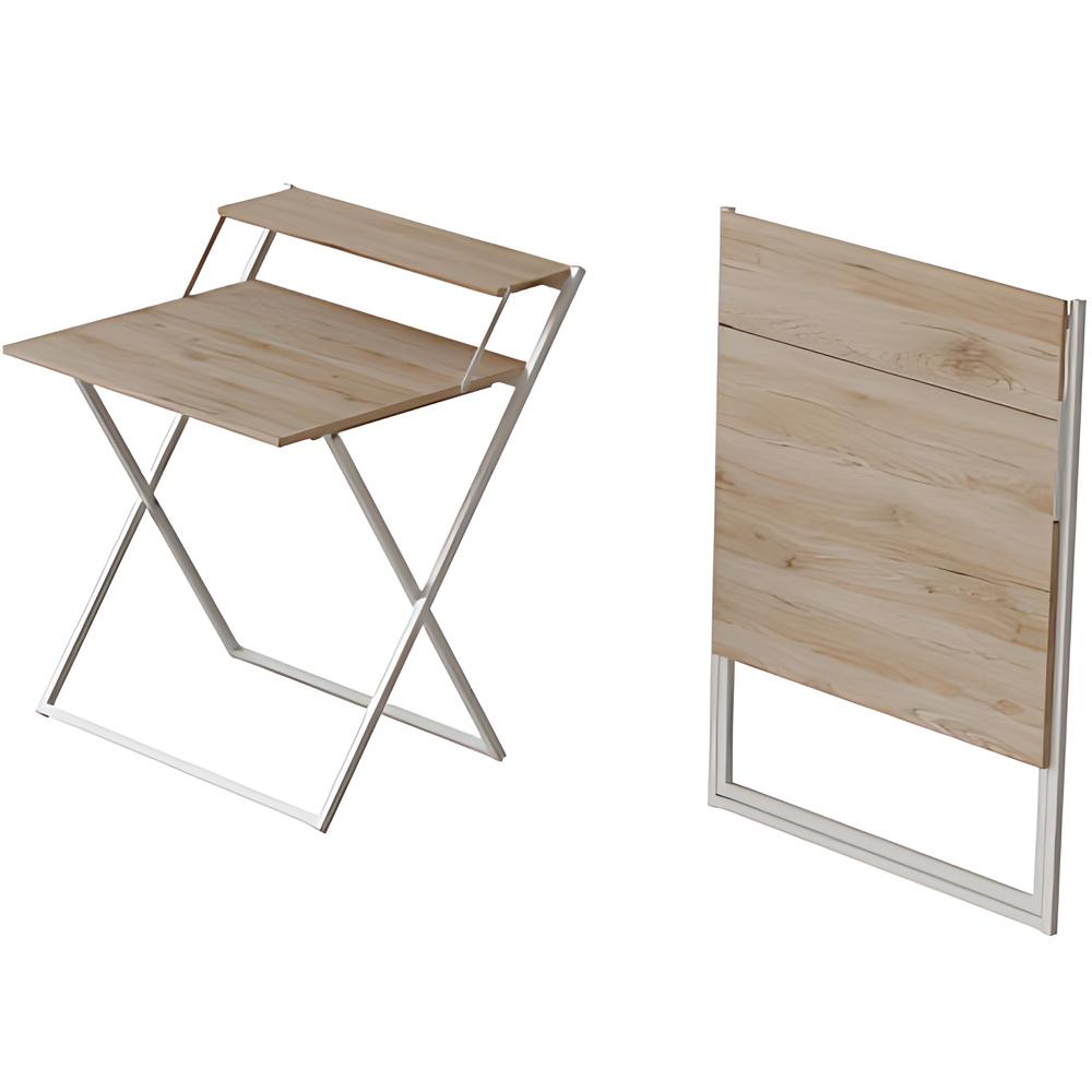 Стіл-трансформер Ferrum-decor Компакт 4 метал/ДСП 16 мм 750x790x720 мм Білий/Дуб Сан-Марино (FRD-104698) - фото 3