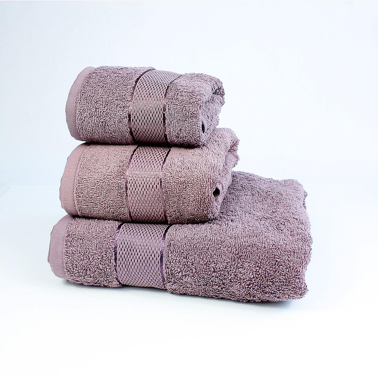 Набор махровых полотенец БС0003 40х70 см/50х90 см/70х140 см Фуксия