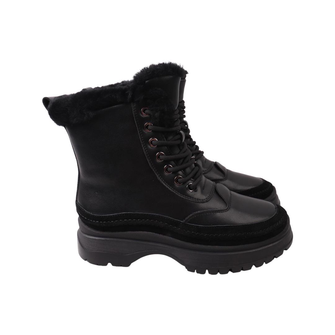 Ботинки женские Vikonty из кожи р. 40 Черный (279-22ZHC)