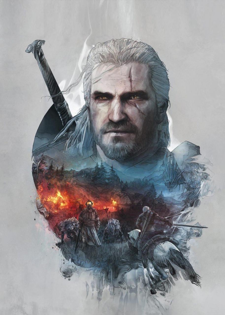 Картина GeekLand The Witcher минимализм (TW.09.113)