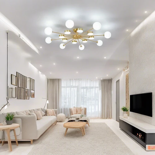 Люстра LED Яркая 8920 на 16 плафонов Золотой - фото 3 Люстра LED Яркая 8920 на 16 плафонов Золотой - фото 3