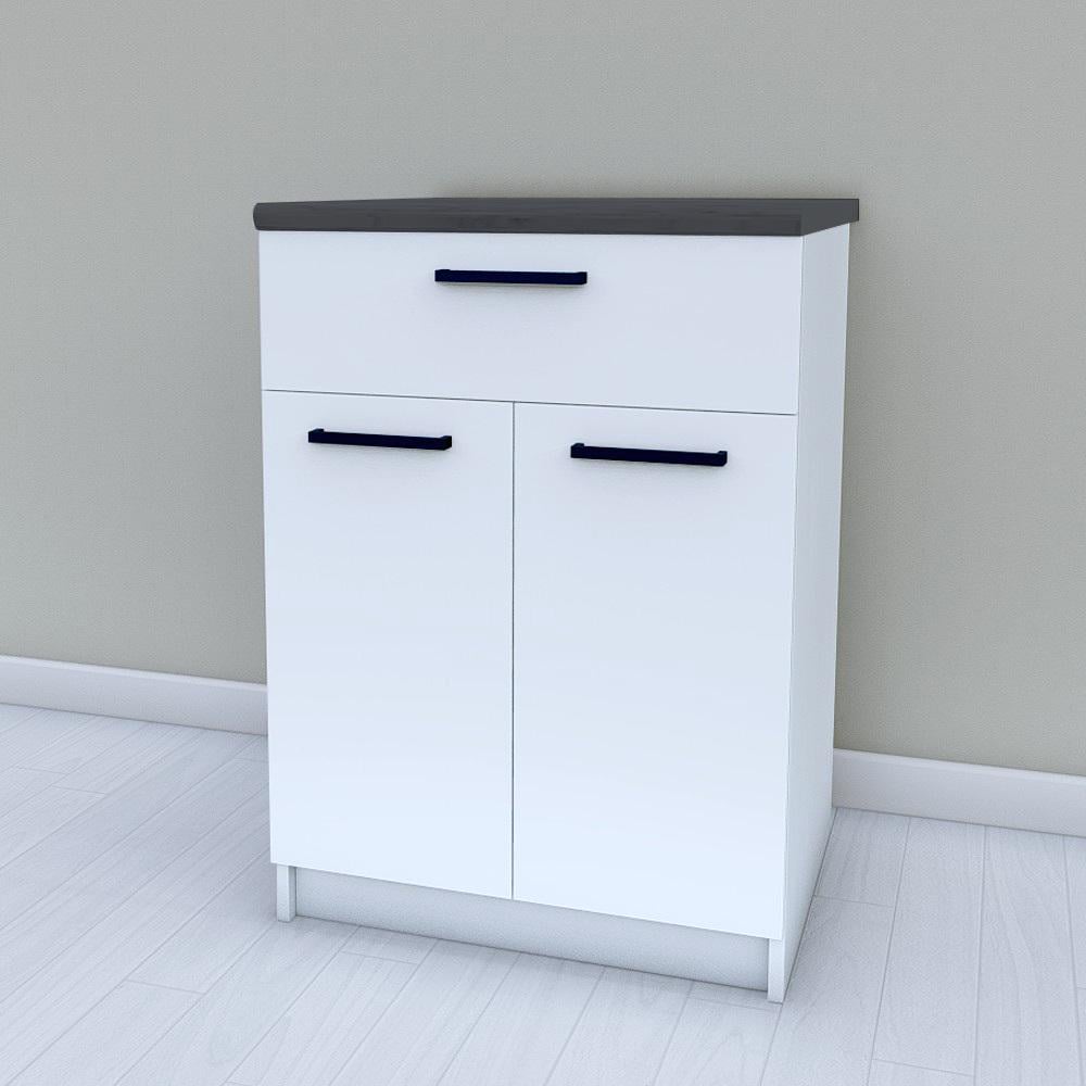 Модуль готовий для кухні нижній без стільниці 600 мм Білий (М24а)