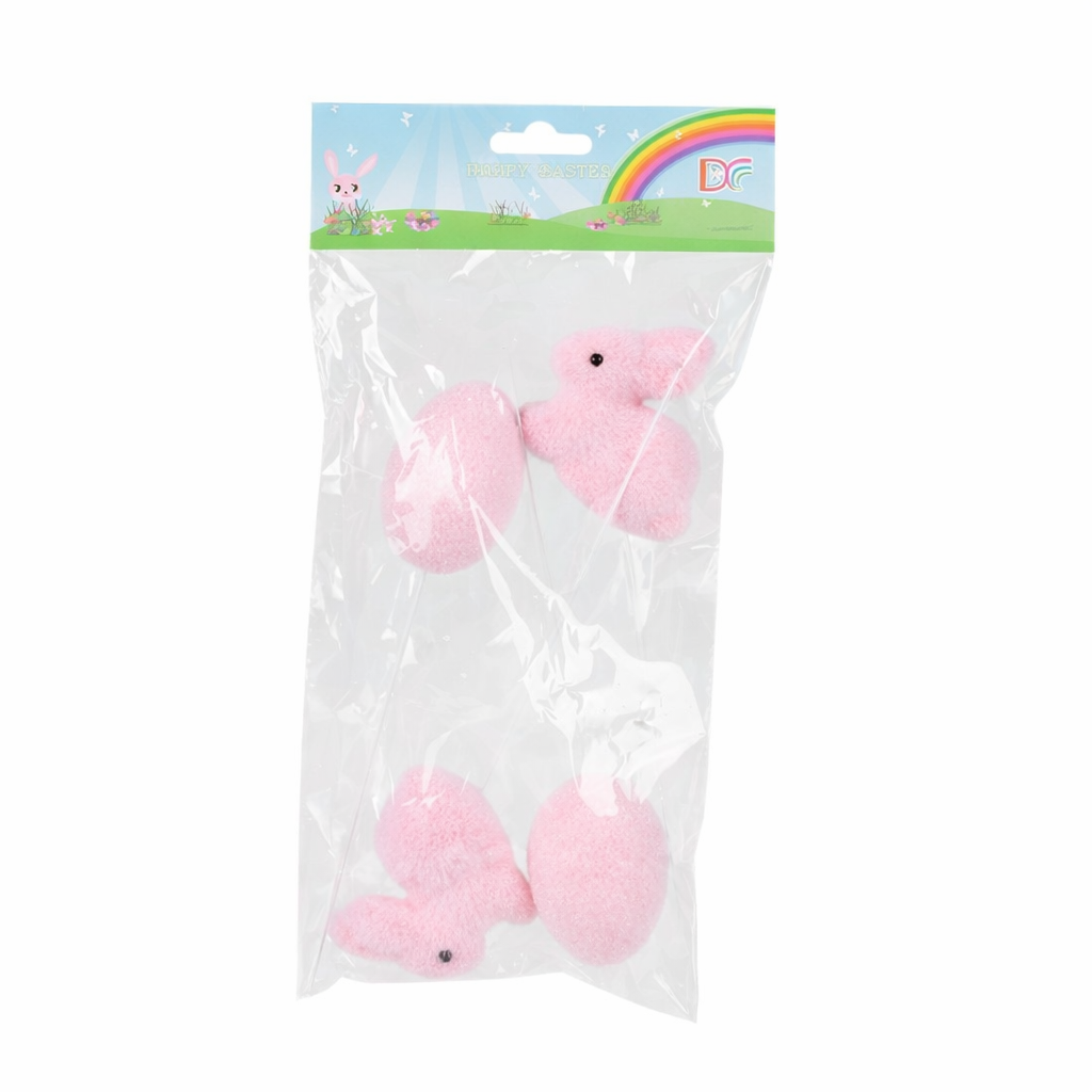 Набор пасхальных фигурок Easter R40468 4х22 см 4 шт. Розовый (33458717)