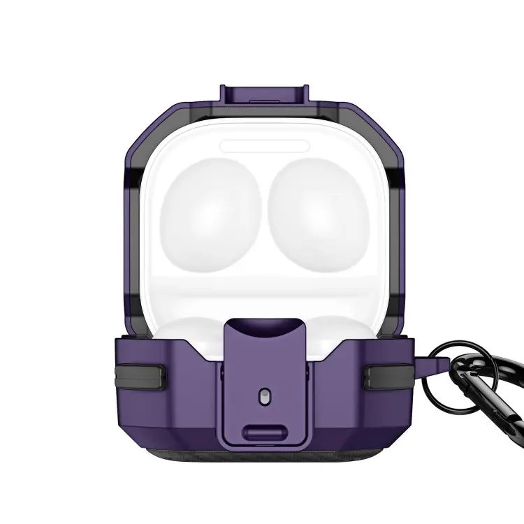 Чехол противоударный Dux Dusis SEGA для наушников Samsung Galaxy Buds 2 Pro/2/Pro/Live/FE с карабином Violet (00031)