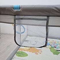 Манеж дитячий розкладний Avko кульки та килимок 180х200 см Grey - фото 5 Манеж дитячий розкладний Avko кульки та килимок 180х200 см Grey - фото 5