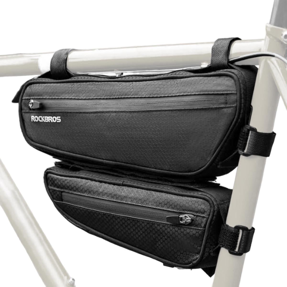 Комплект велосипедных сумок на раму или под раму ROCKBROS 043 велкро светоотражающие Черный (RB-043-2711)