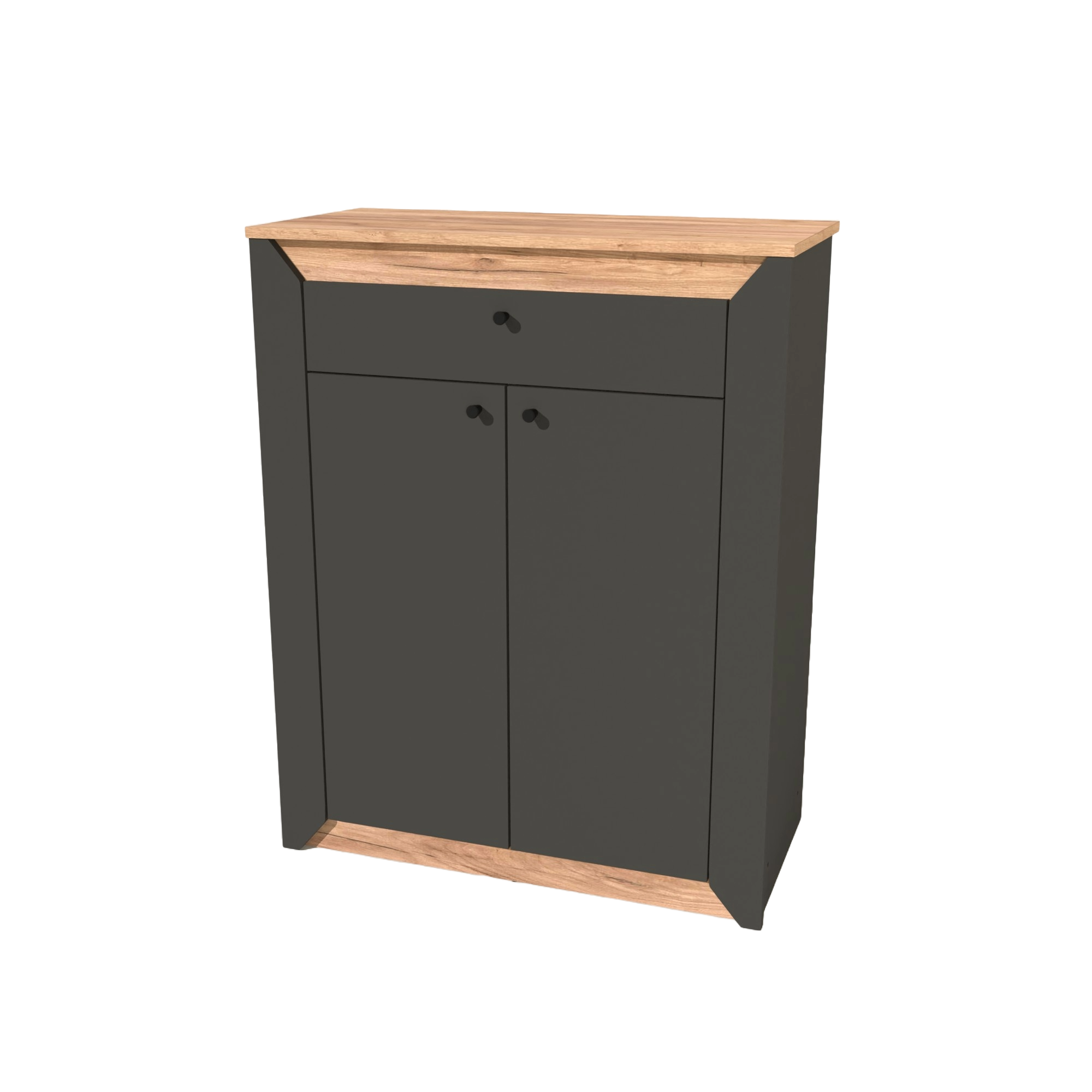 Тумба под ТВ Everest Нордик 800 800х378х1000 мм Дуб крафт золотой/Графит (11177)