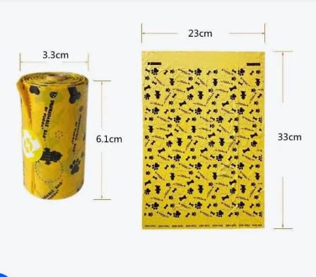 Эко-пакеты для уборки за собаками 72 пакета и диспенсер для пакетов - фото 6