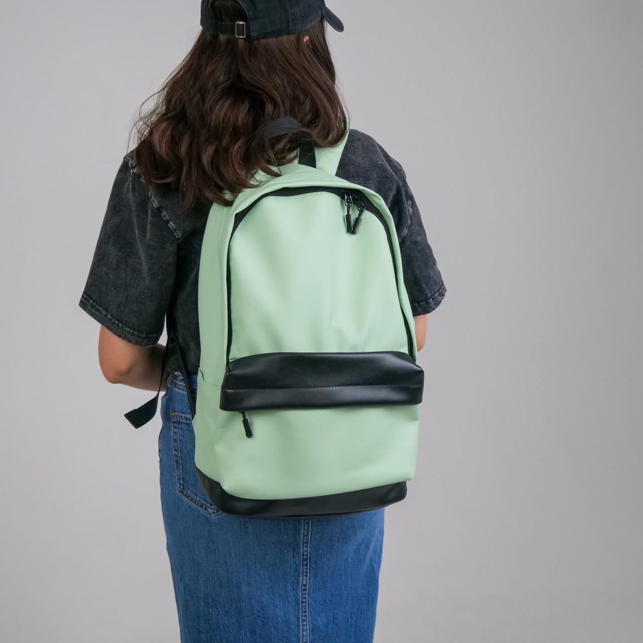 Рюкзак City в екошкірі Бірюзовий (2193506335)