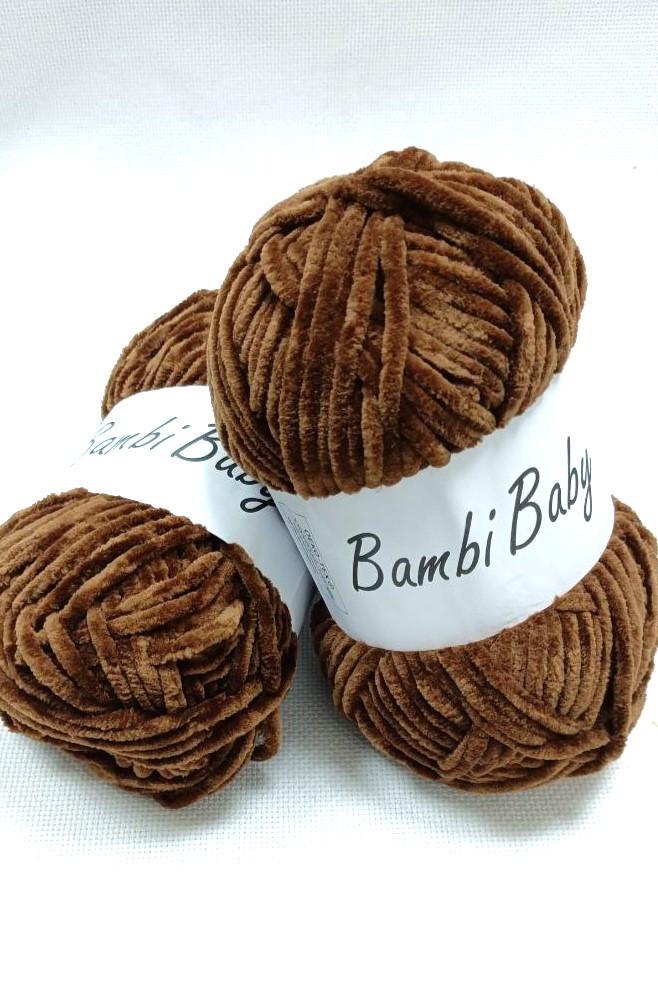 Пряжа плюшевая Bambi Babi велюр 100 г 110 м Темно-коричневый 026 (2313800057) Пряжа плюшевая Bambi Babi велюр 100 г 110 м Темно-коричневый 026 (2313800057)