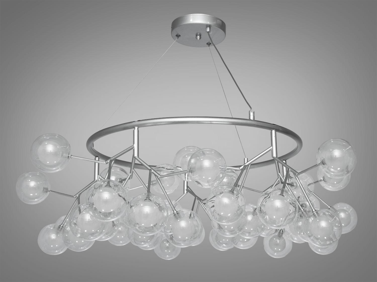 Люстра подвесная Светлячок 45 ламп Хром сатин (Y887-45B SL)