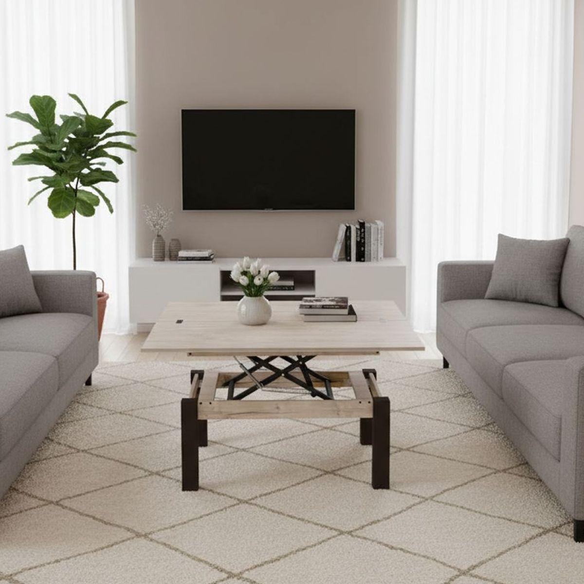 Журнальный столик-трансформер ART IN HEAD B-Fly 900x510x600 мм Дуб экспрессов песочный/Венге Журнальный столик-трансформер ART IN HEAD B-Fly 900x510x600 мм Дуб экспрессов песочный/Венге