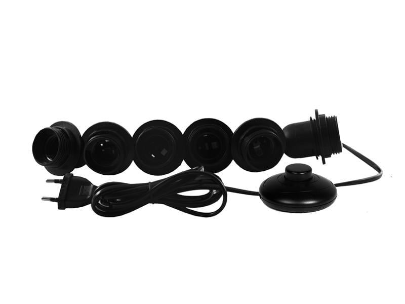 Подсветка гримировочного зеркала светодиодная LEDUA врезная с ножным выключателем 6 шт. E14 Черный (6574)