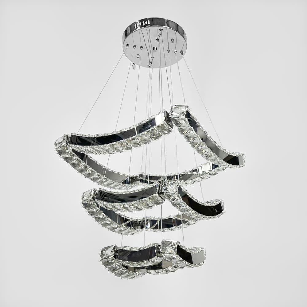 Люстра елегантна кришталева на 3 яруси 40/30/20 см ((T)C 206/3 (400/300/200))