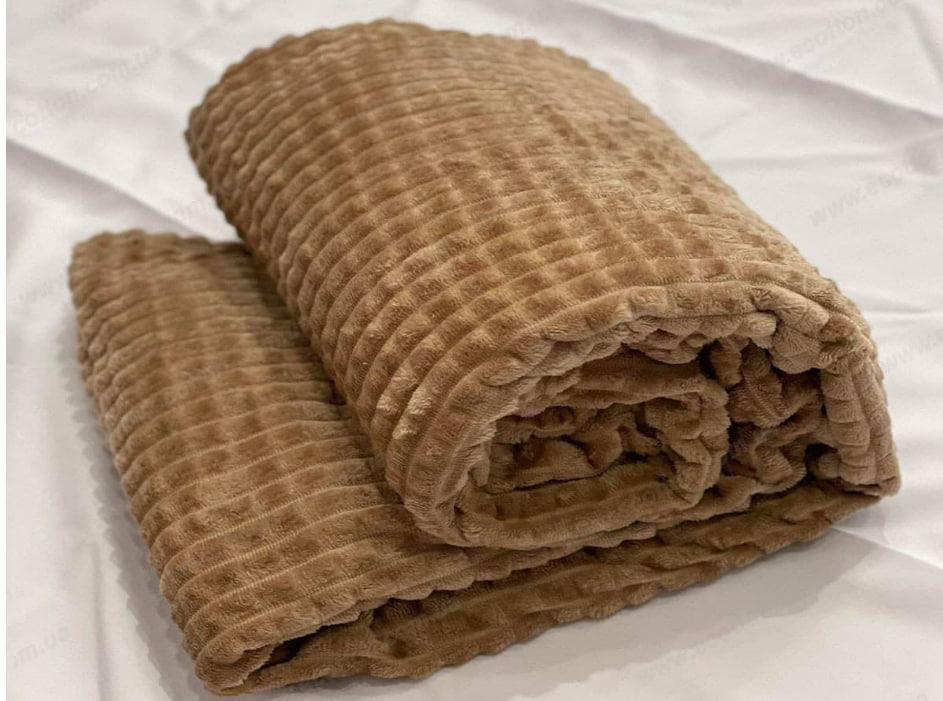 Плед Ecotton Well Soft Lux из микрофибры 200х220 см Camel