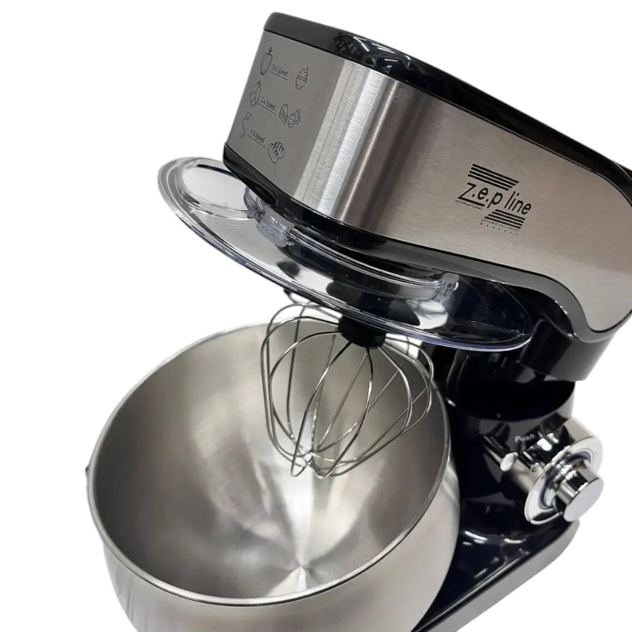 Комбайн Zepline з чашею із нержавіючої сталі 3500 Вт 6 л Чорний (ZP-136) - фото 6