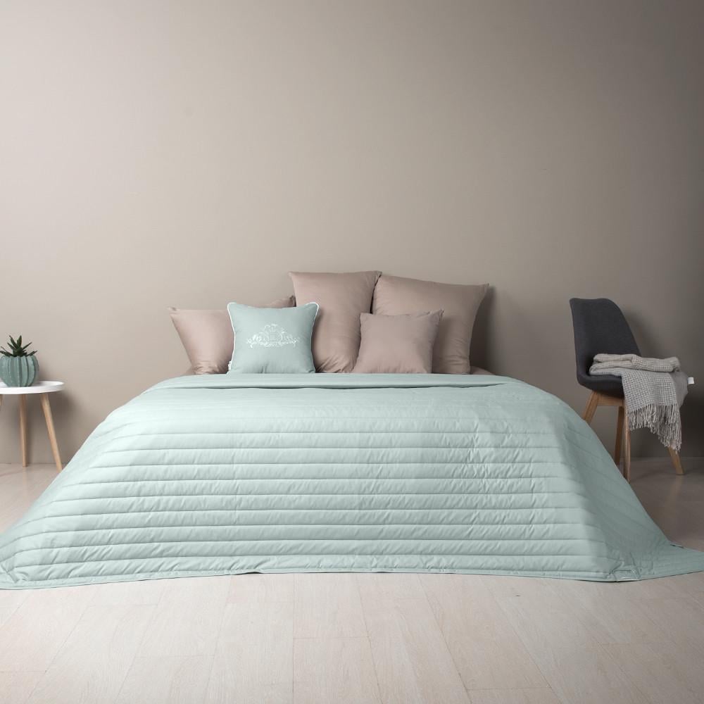 Покрывало IDEIA Стиль Люкс стеганое двухстороннее 220х240 см Мятный/Белый