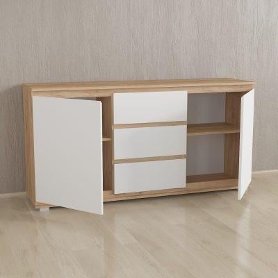 Комод Forte Mikkel 1502х759х390 мм Білий/Дуб крафт (id27-0000-Б3-kraft-white) - фото 2