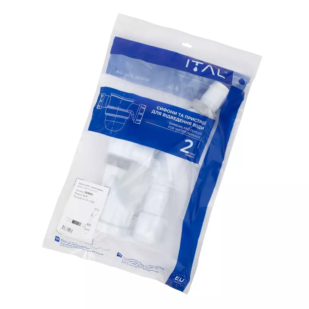 Сифон ITAL SU1012 для писсуара 70x32 гофротруба 40х40х50 (SQ-1048553) - фото 3