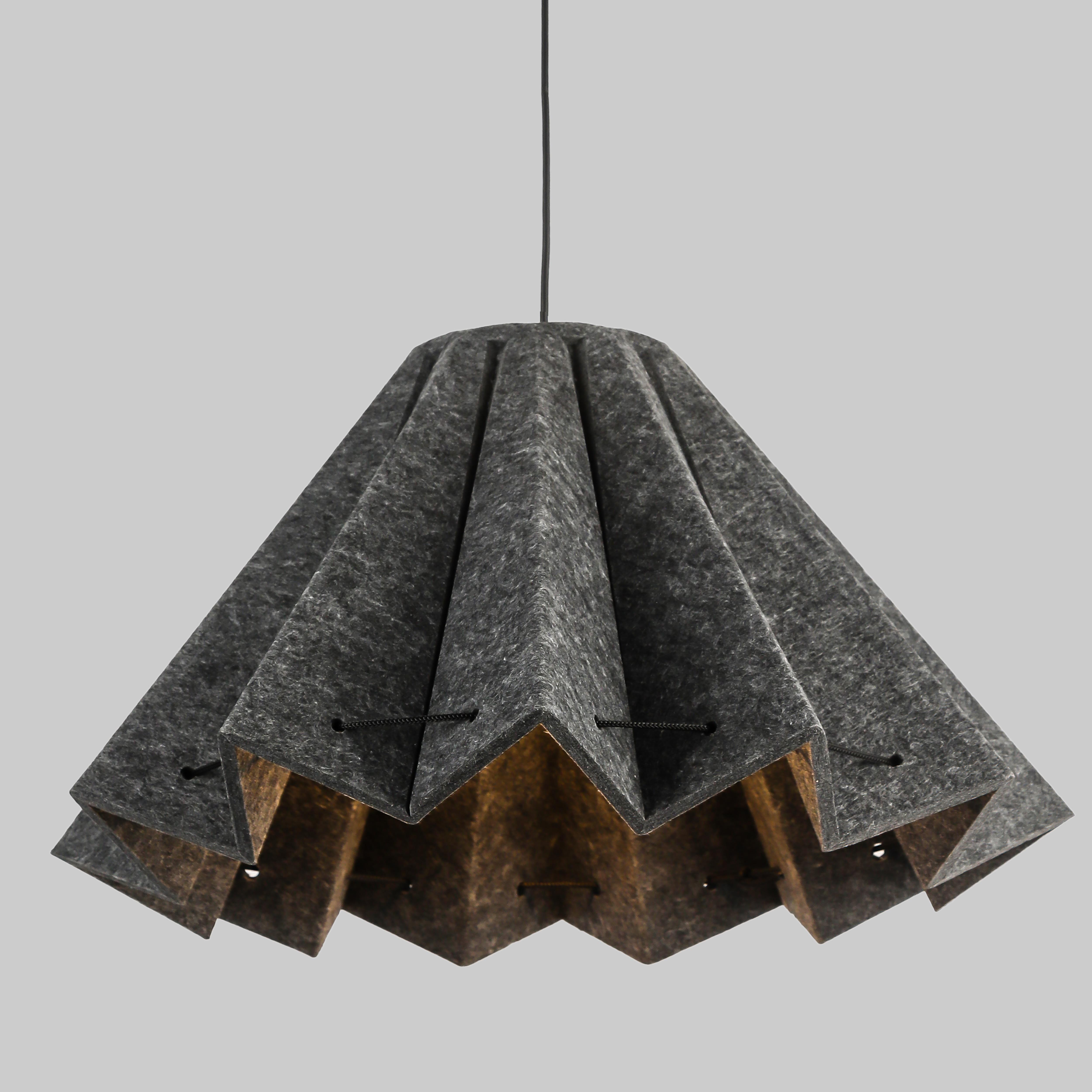 Подвес-люстра дизайнерский из фетра 55 см Графитовый (805-2022-1)