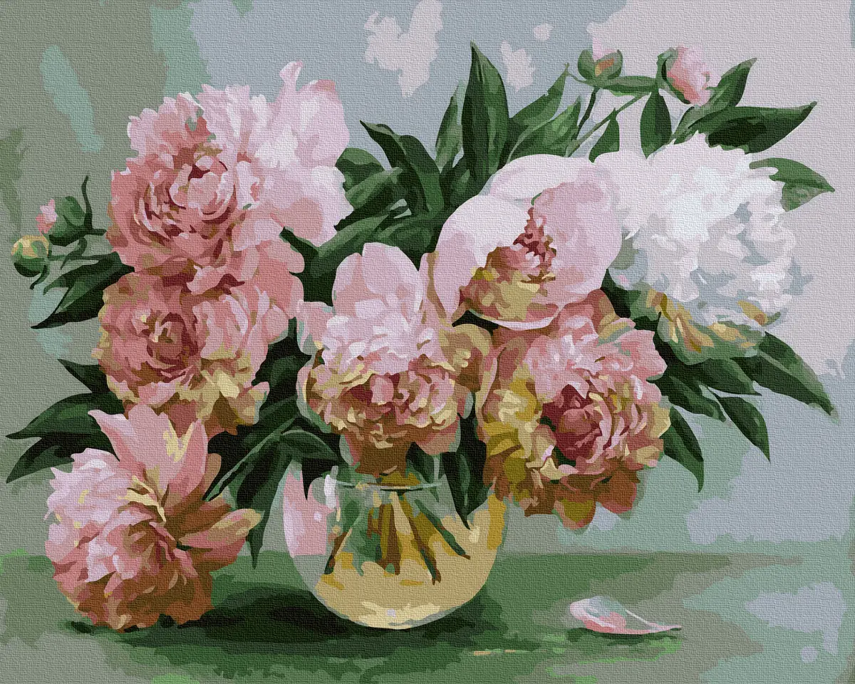 Картина по номерам Brushme Розовые пионы 40x50 см (BRM39412)