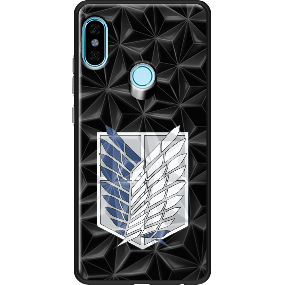 Чехол BoxFace Xiaomi Redmi Note 5 / Note 5 Pro Атака Титанов Крылья Свободы Черный силикон с призмой (32971-bk88-37870)