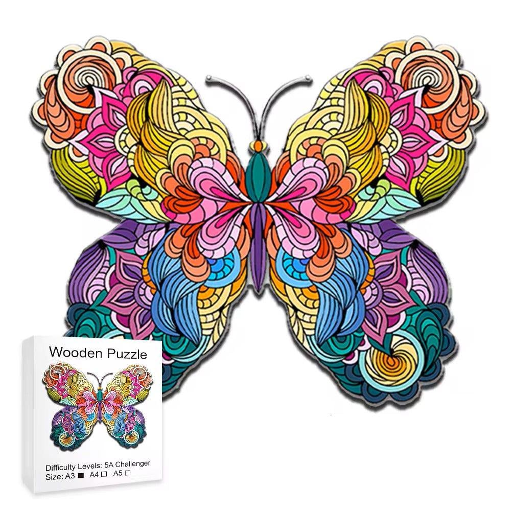 Пазлы деревянные бабочка А3 (353)