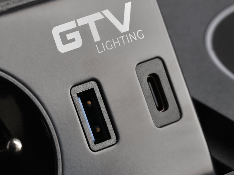 Розетка врезная GTV AVARO PLUS Schuko USB A + C беспроводная зарядка 5W кабель 1,5 м Черный (5077) - фото 2