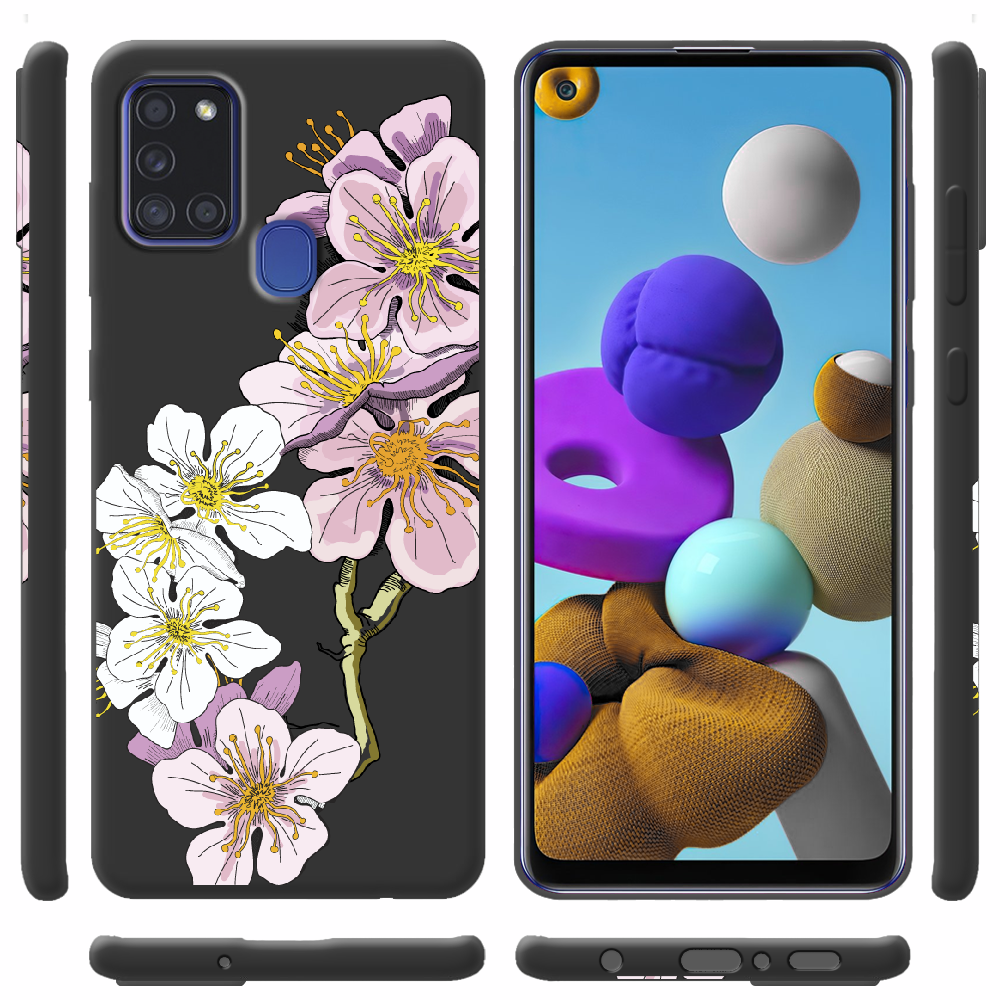 Чохол Boxface Samsung A217 Galaxy A21s Cherry Blossom Чорний силікон (40006-cc4-40315) - фото 2