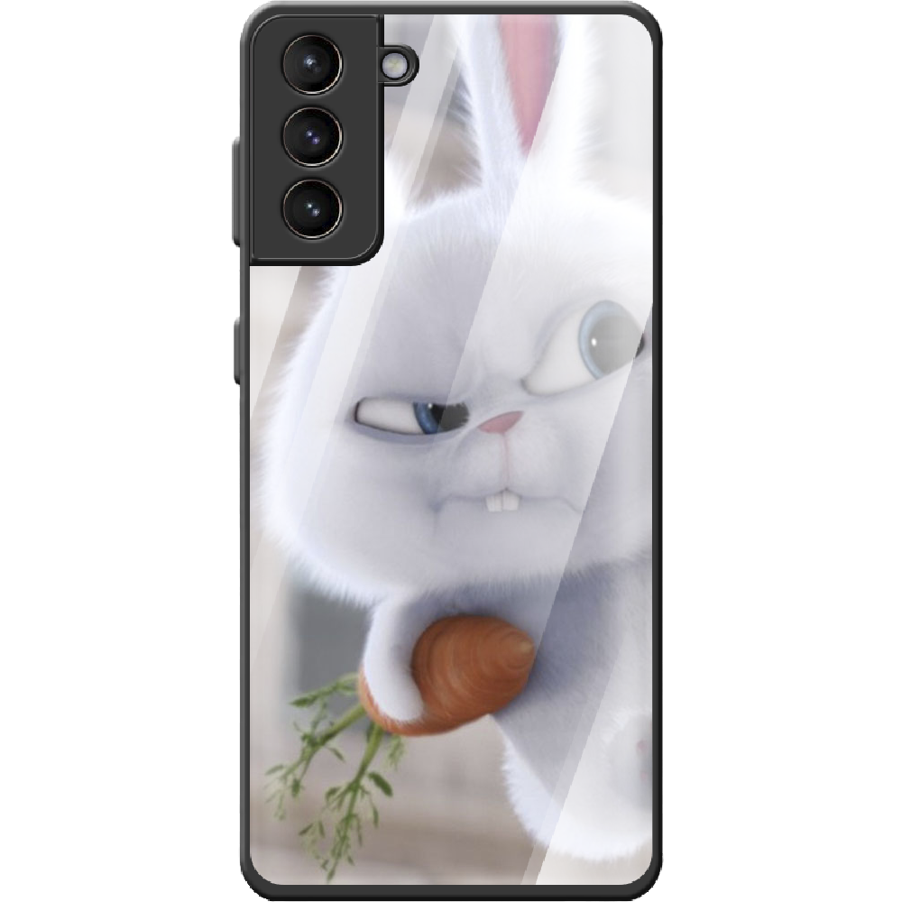 Чехол BoxFace Samsung G996 Galaxy S21 Plus Rabbit Snowball Черный силикон со стеклом (41718-up1116-42230)