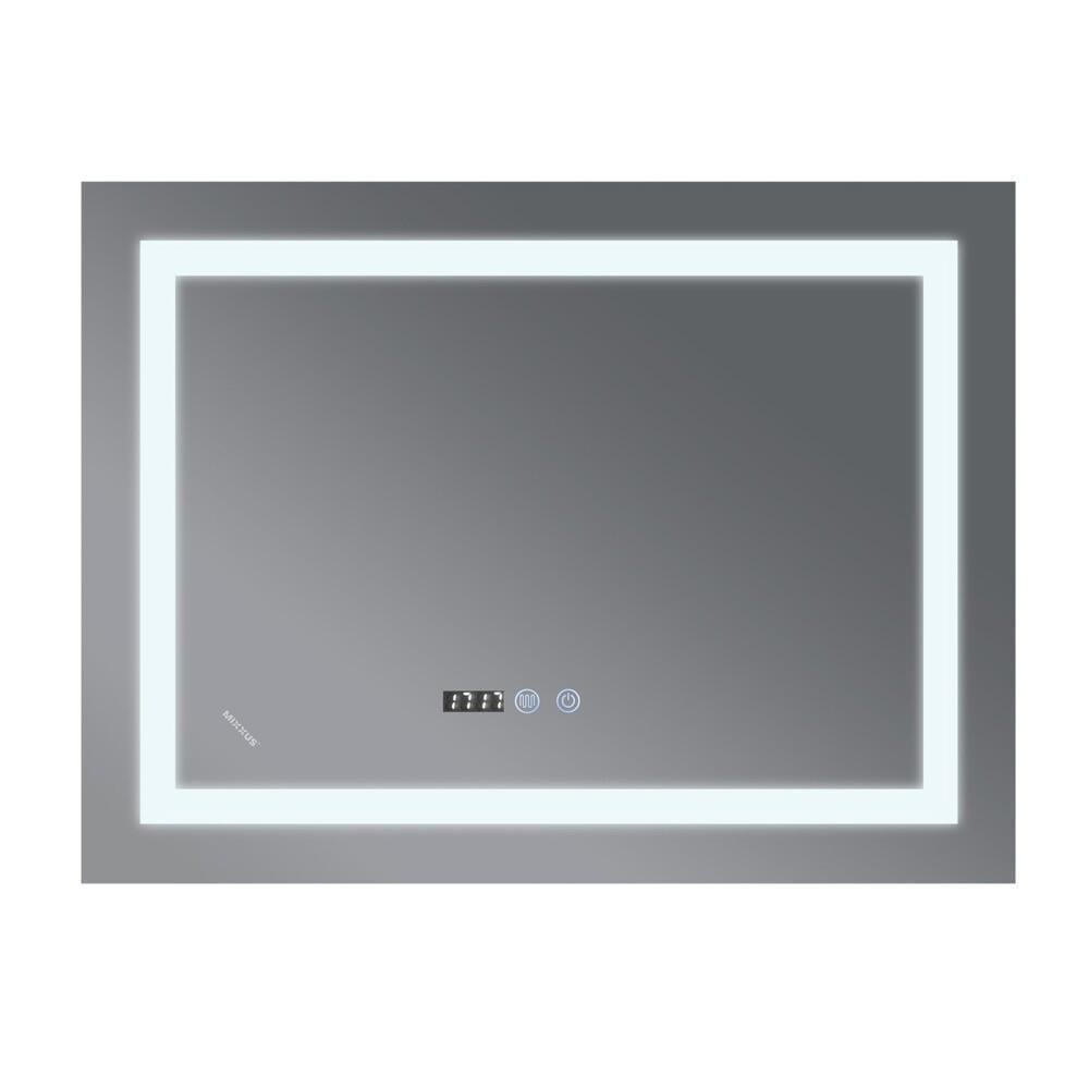 Зеркало для ванной комнаты MIXXUS WARM MR02-CASE LED Touch/Anti-fog/димер/регулировка яркости/часы 70x50 см (MI6669)