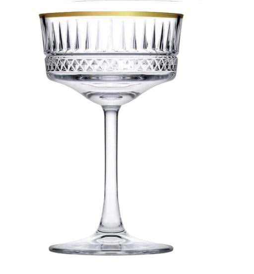 Келих для шампанського та коктейлей Pasabahce Elysia Gold 260 мл (440436-4g)