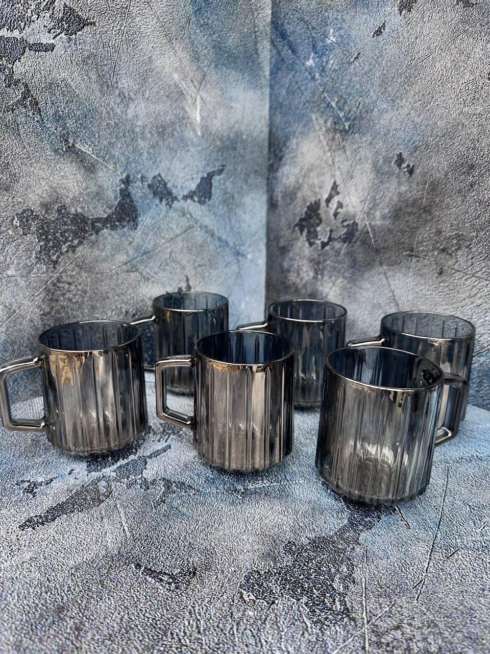 Набор стаканов Lirmartur стекло 6 шт. 310 мл Серый (17514760)