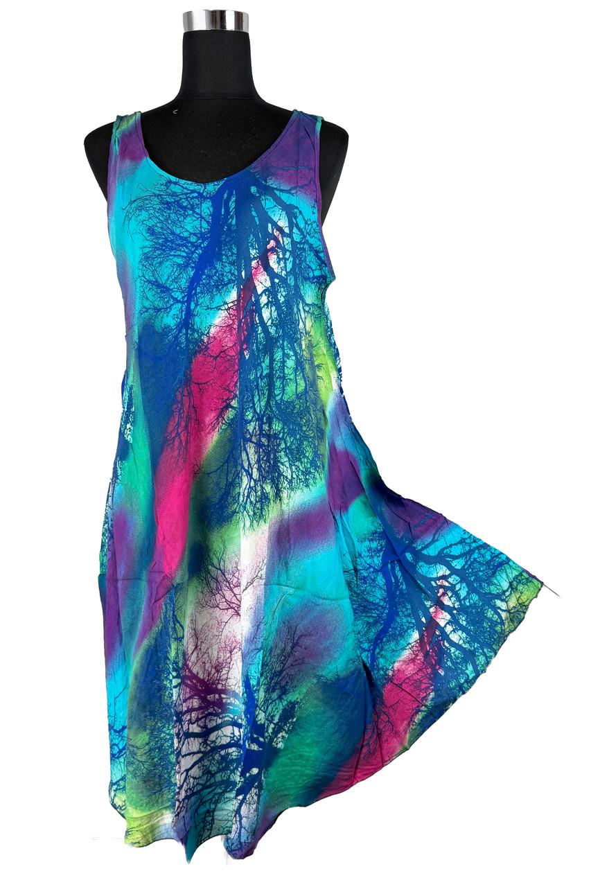 Сарафан летний клеш средней длины (C6054)