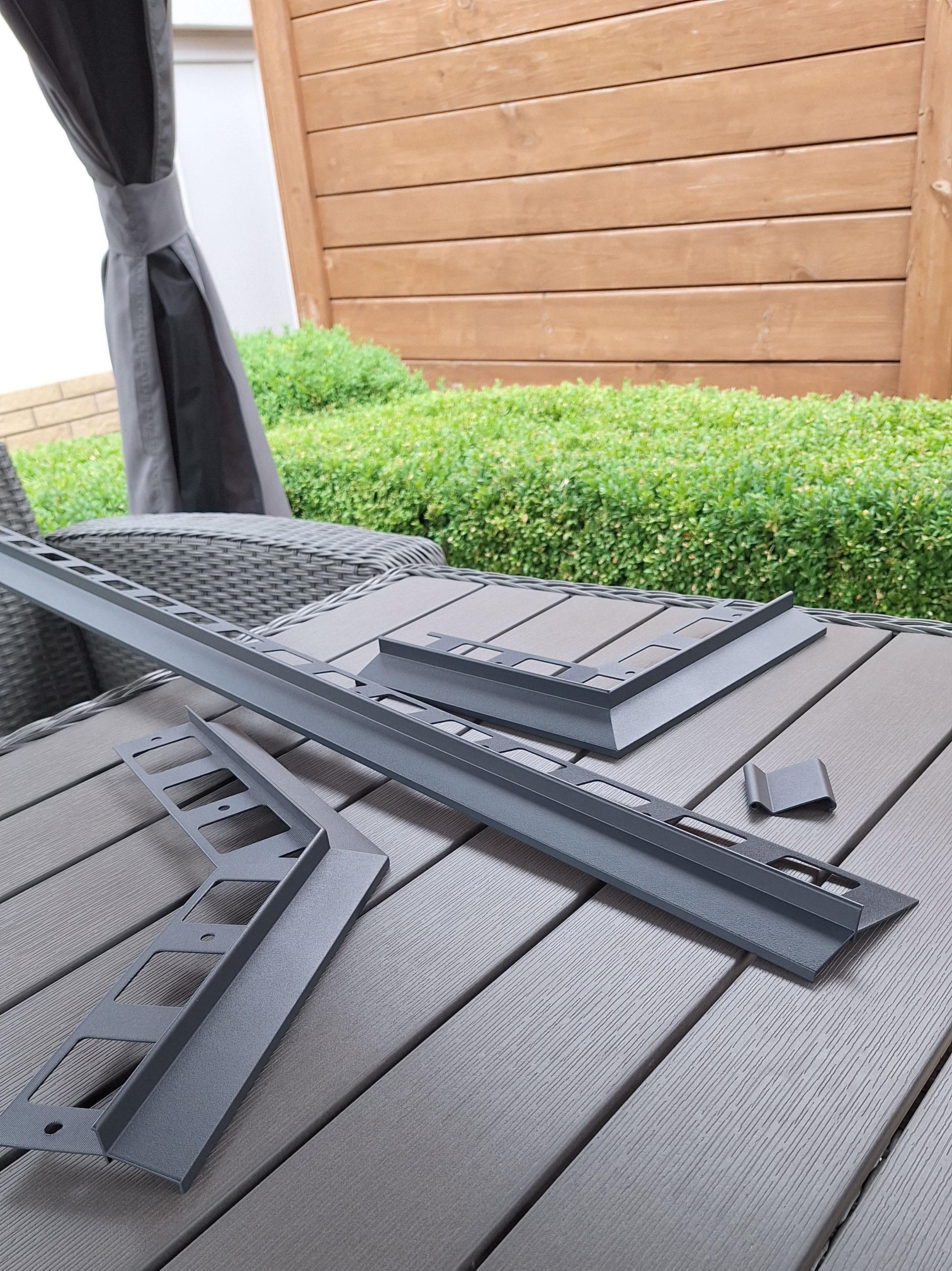 Алюмінієвий капельник відлив MAXI під плитку для відкритого балкона/тераси 2 м Графіто-антрацитовий матовий (18375577) - фото 6 Алюмінієвий капельник відлив MAXI під плитку для відкритого балкона/тераси 2 м Графіто-антрацитовий матовий (18375577) - фото 6