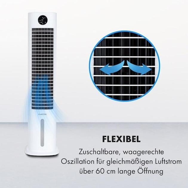 Кондиционер-вентилятор мобильный KLARSTEIN Skytower Grand Smart 480 м3/ч (10035816) - фото 3 Кондиционер-вентилятор мобильный KLARSTEIN Skytower Grand Smart 480 м3/ч (10035816) - фото 3